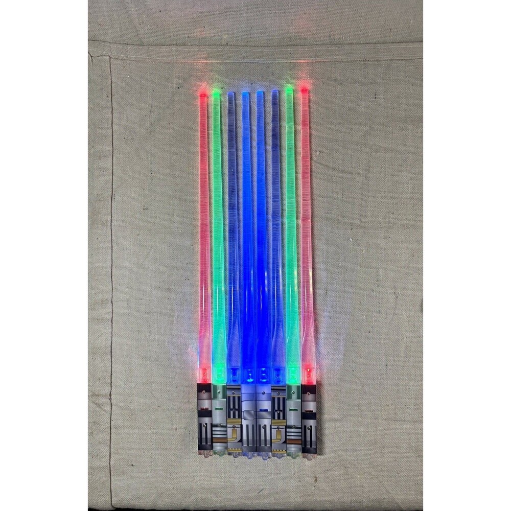 LED Light Sword Chopsticks Set Light Up Sushi Chop Sticks Gift for Star Fans